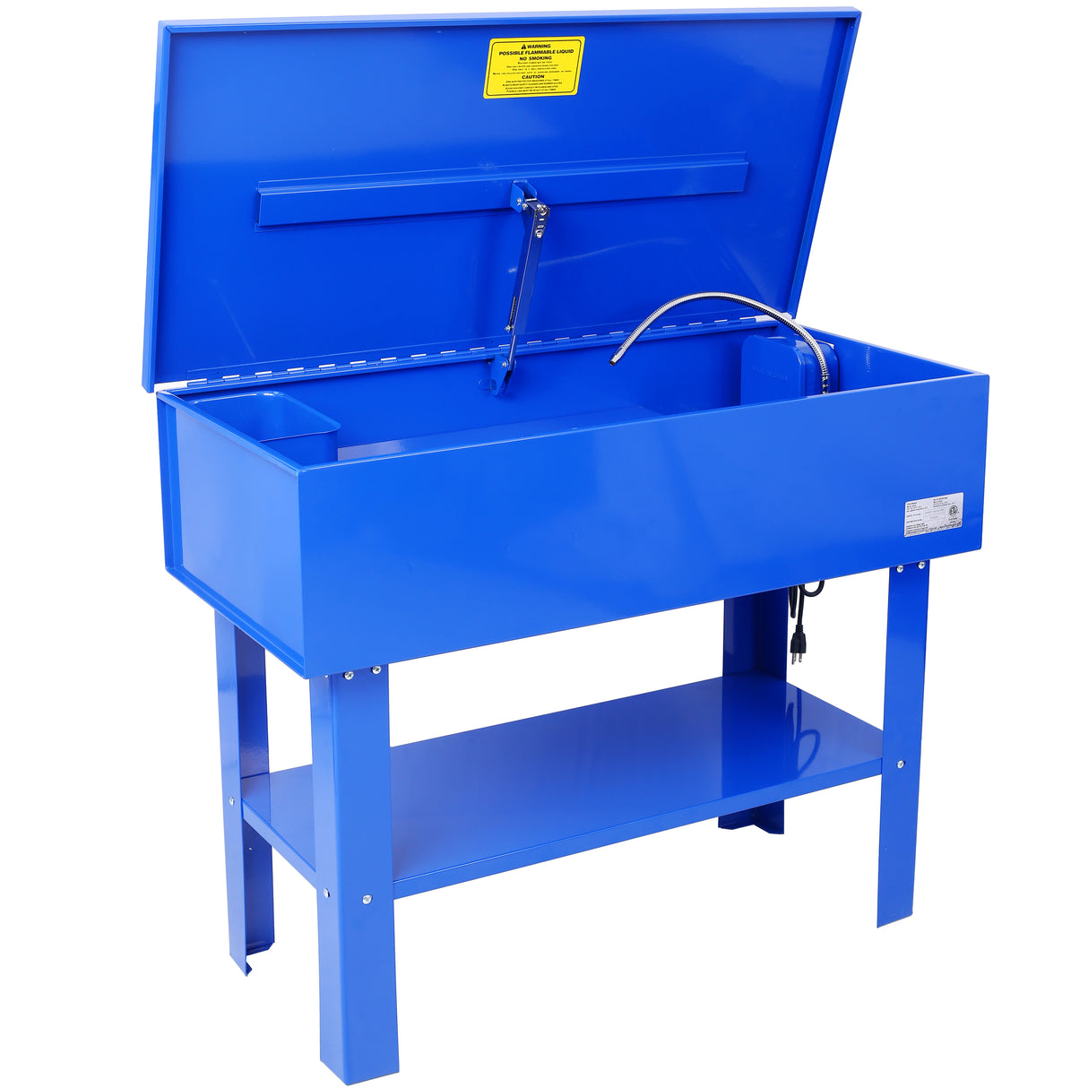 40 Gallon Parts Washer 24 Gallon Solvent Capacity 5 Gallon bawat Minuto Max Pump Output Heavy Duty Steel Powder Coated Blue