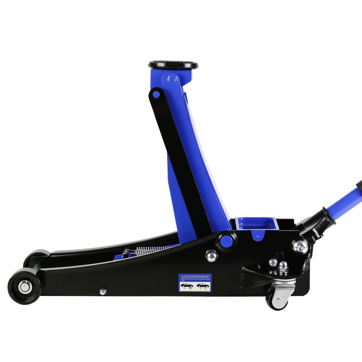 3T Hydraulic Ultra Low Floor Jack with Dual Pistons Quick Lift Pump Lifting Range 3.3" - 19.7" - Fab Heavy Parts