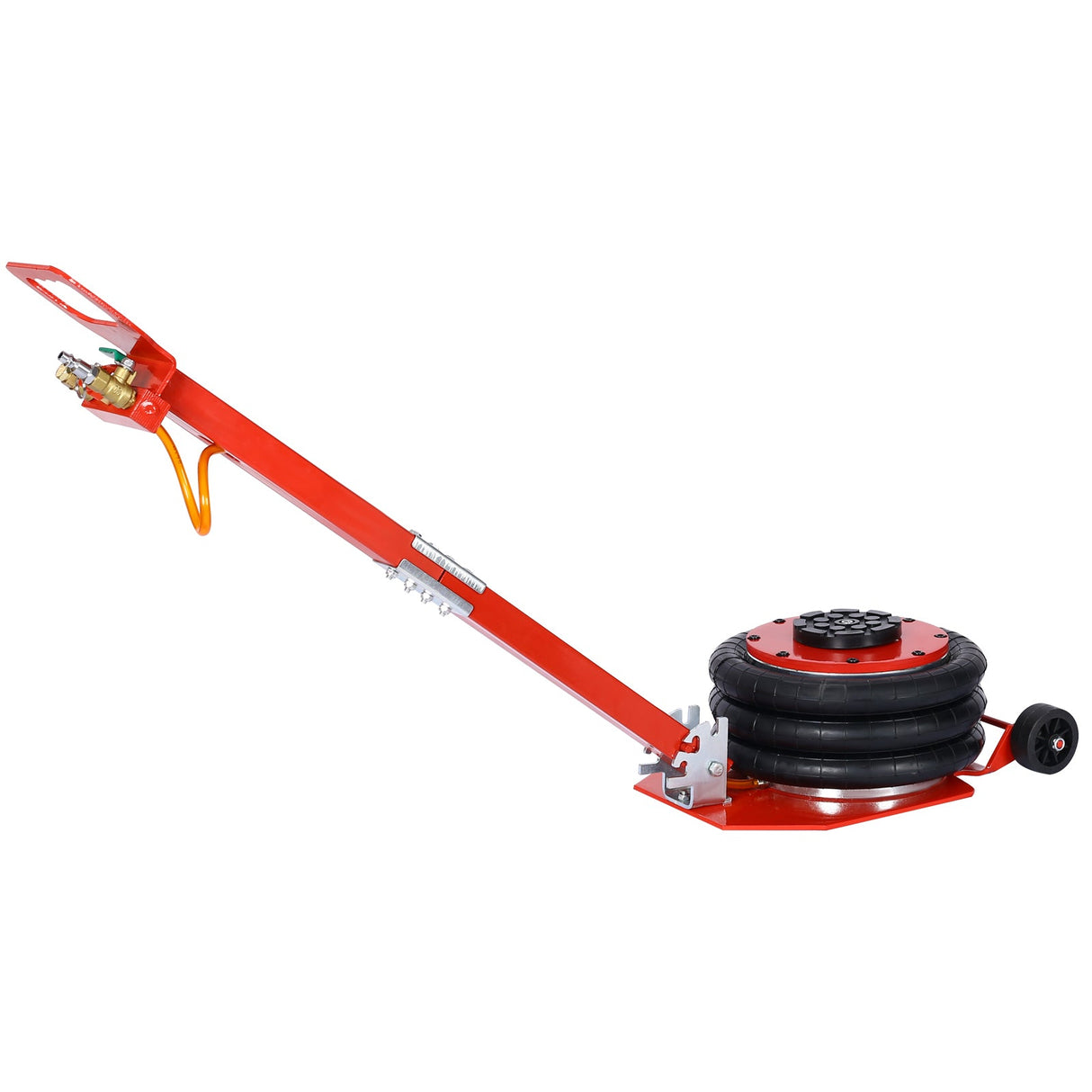 3T Triple Bag Air Jack Pneumatic Jack 3 bag Lifting 16in Capacity 6600lbs - Red - Fab Heavy Parts