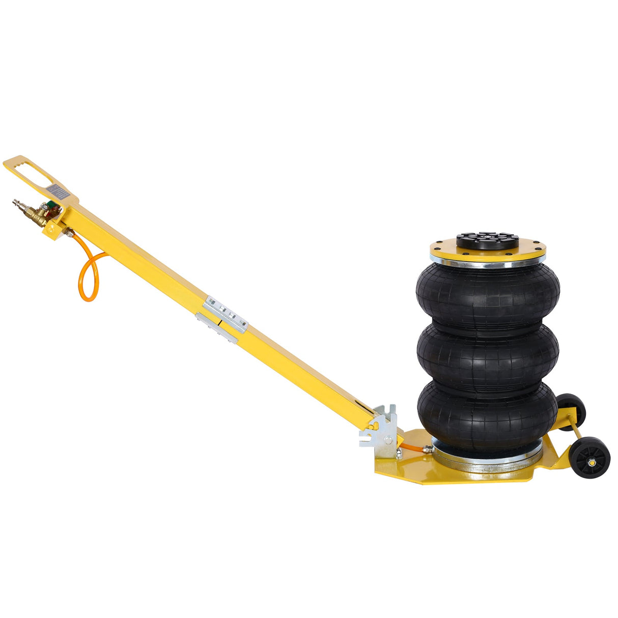 3T Triple Bag Air Jack Pneumatic Jack 3 bag Lifting 16in Capacity 6600lbs - Yellow - Fab Heavy Parts