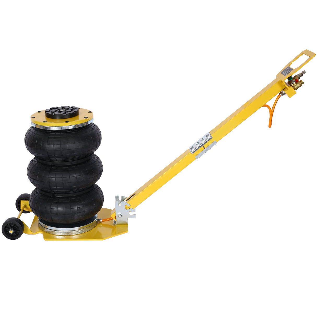3T Triple Bag Air Jack Pneumatic Jack 3 bag Lifting 16in Capacity 6600lbs - Yellow - Fab Heavy Parts
