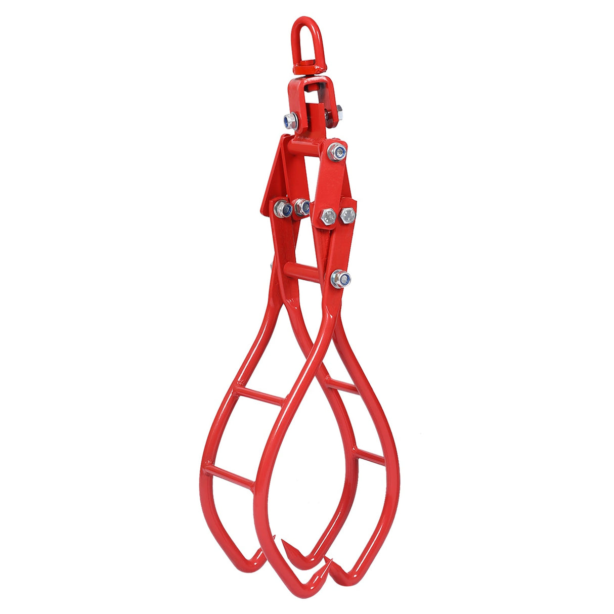 4 Claw Timber Log Lifting Logging Tongs Grabber 28" Red - Fab Heavy Parts