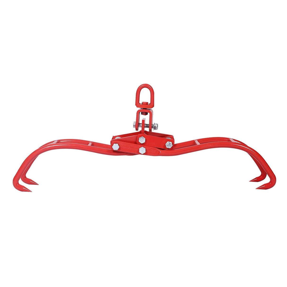 4 Claw Timber Log Lifting Logging Tongs Grabber 28" Red - Fab Heavy Parts