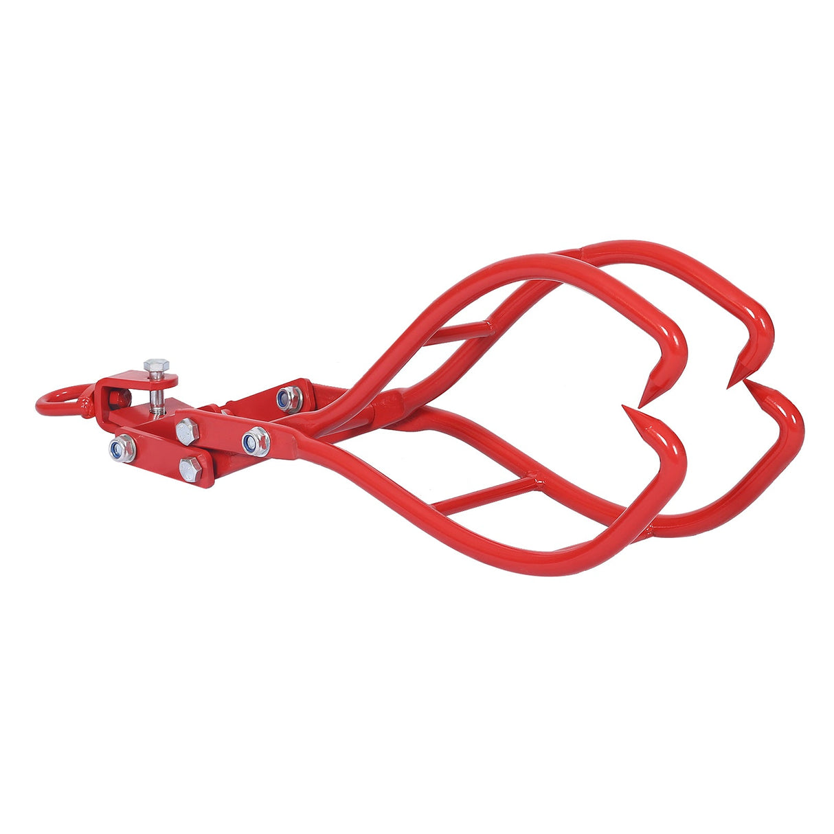 4 Claw Timber Log Lifting Logging Tongs Grabber 28" Red - Fab Heavy Parts