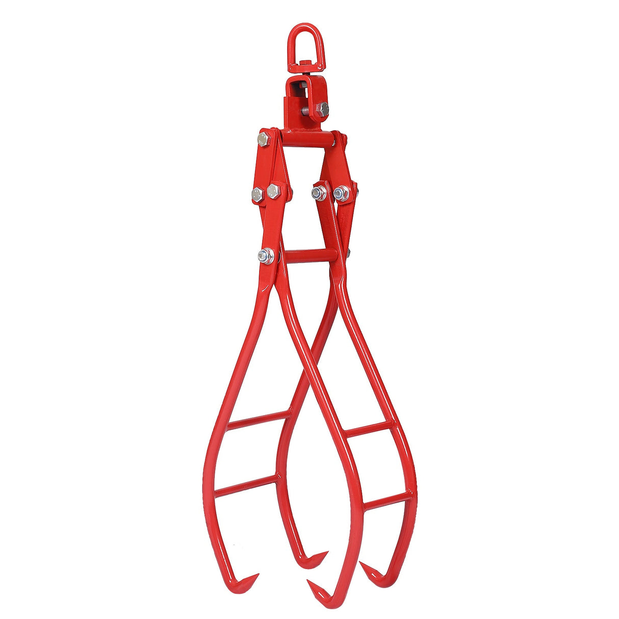 4 Claw Timber Log Lifting Logging Tongs Grabber Tong 36" Red - Fab Heavy Parts