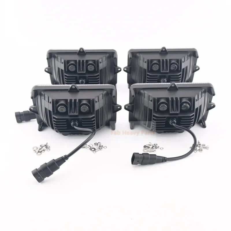 4 PCS 6"x4" LED Cab Light 6500K AH159332 Fits for John Deere Combine 9410 9510 9610 9400 9500 9600 9450 9550 - Fab Heavy Parts