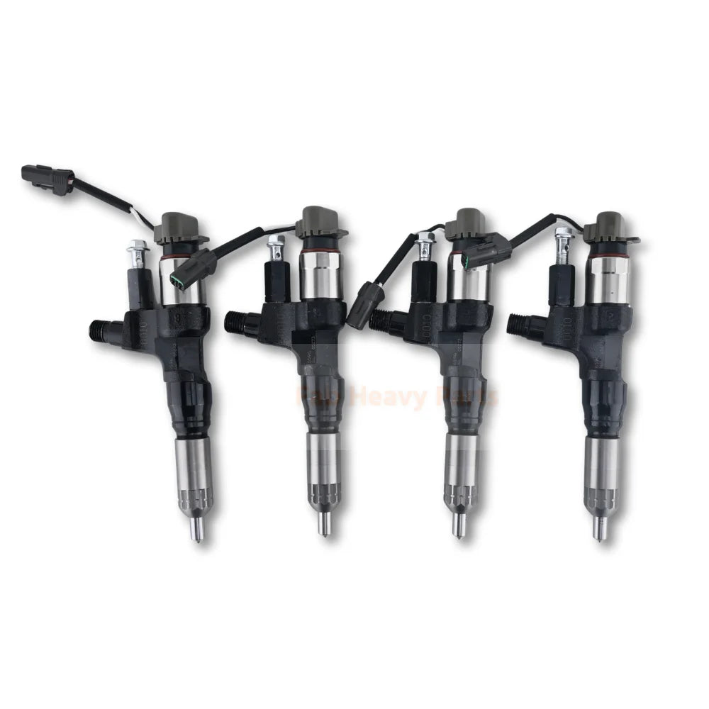 4 PCS Fuel Injector 095000-6594 0950006594 Fits for Kobelco SK300-8 SK330-8 SK350 for Hino J08E 3.8L 4.7L 5.0L 6.5L 7.7L