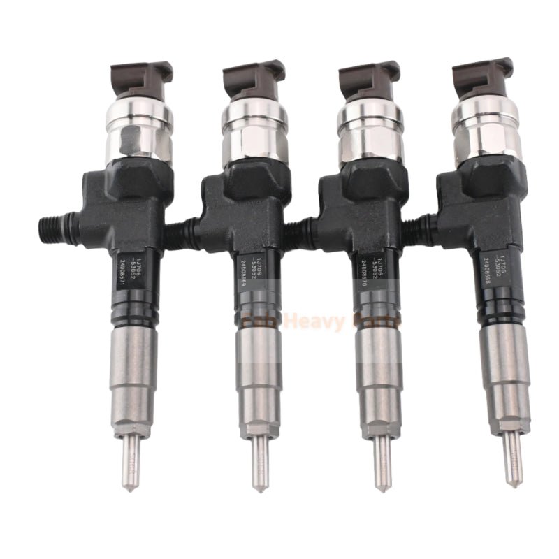 4 PCS Fuel Injector 295050 - 1340 1J706 - 53073 1J706 - 53050 Fits for Kubota KX057 - 4 U55 - 4CA U55 - 4 R530 R530CA - Fab Heavy Parts