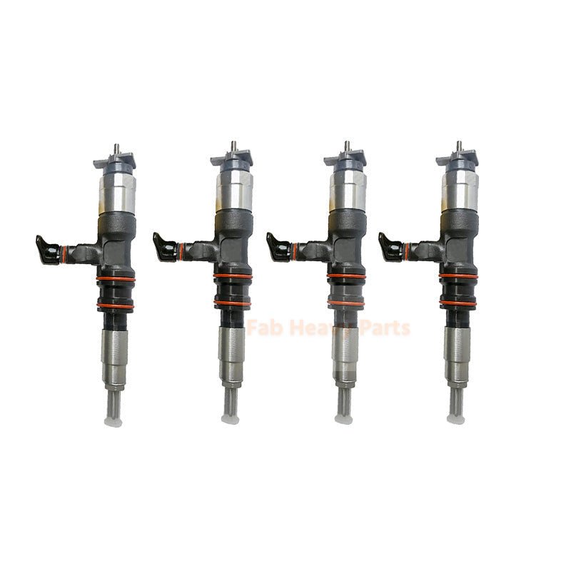 4 Piece Fuel Injector 095000 - 7140 33800 - 52000 Fits for Hyundai Engine D4GA Truck Mighty HD65 Mega - Fab Heavy Parts
