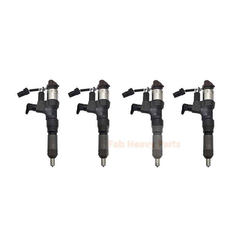 4 Piece Fuel Injector 295050 - 1170 23670 - E0510 Fits for Hino Engine N04C - Fab Heavy Parts