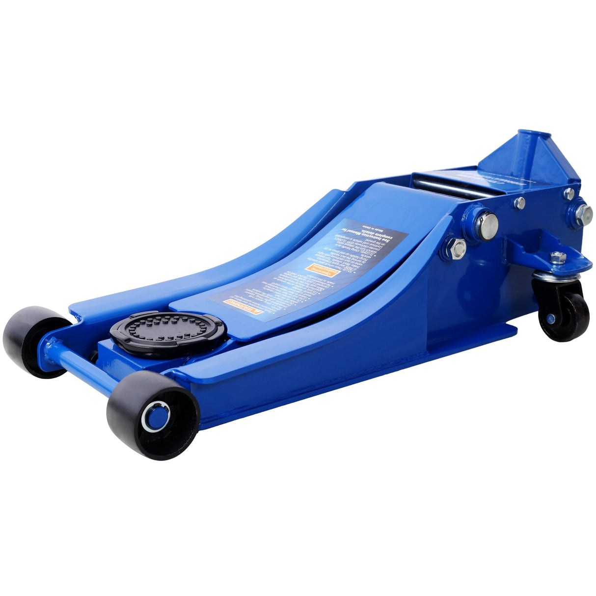 4 Ton Low Profile Hydraulic Floor Jack 8000 lbs Capacity Lifting Range 2.5' - 20' - Blue - Fab Heavy Parts