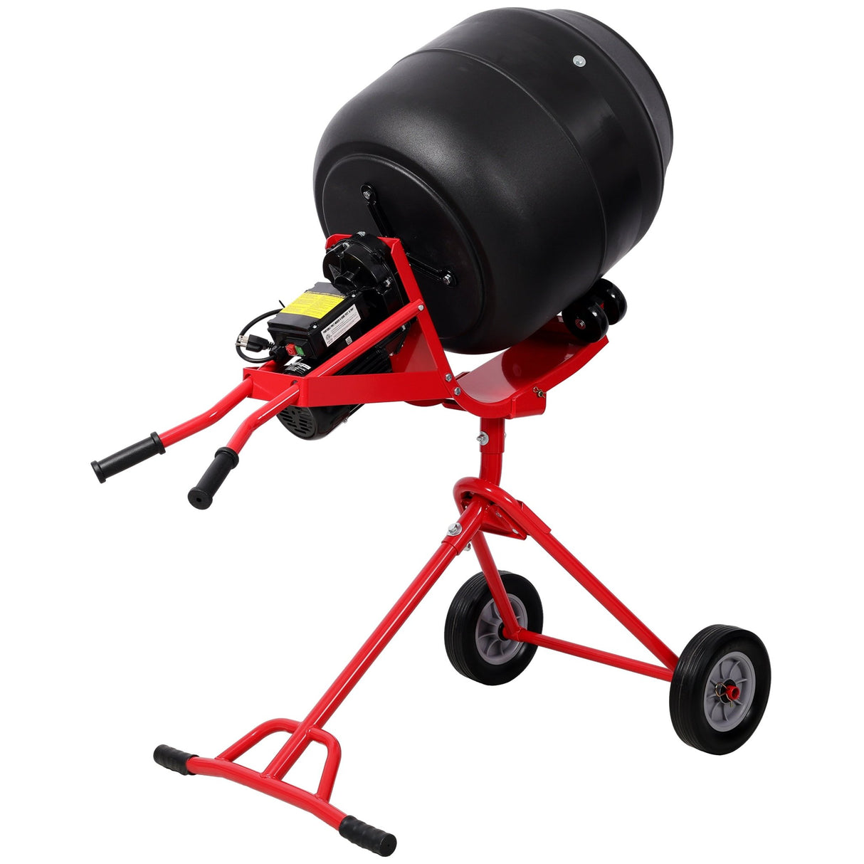 4.0 CUFT/110V Portable Electric Concrete Mixer Heavy Duty Power Cement Mixing Machine for Mortar Poly Drum 110V/60Hz ETL Certificated - Fab Heavy Parts