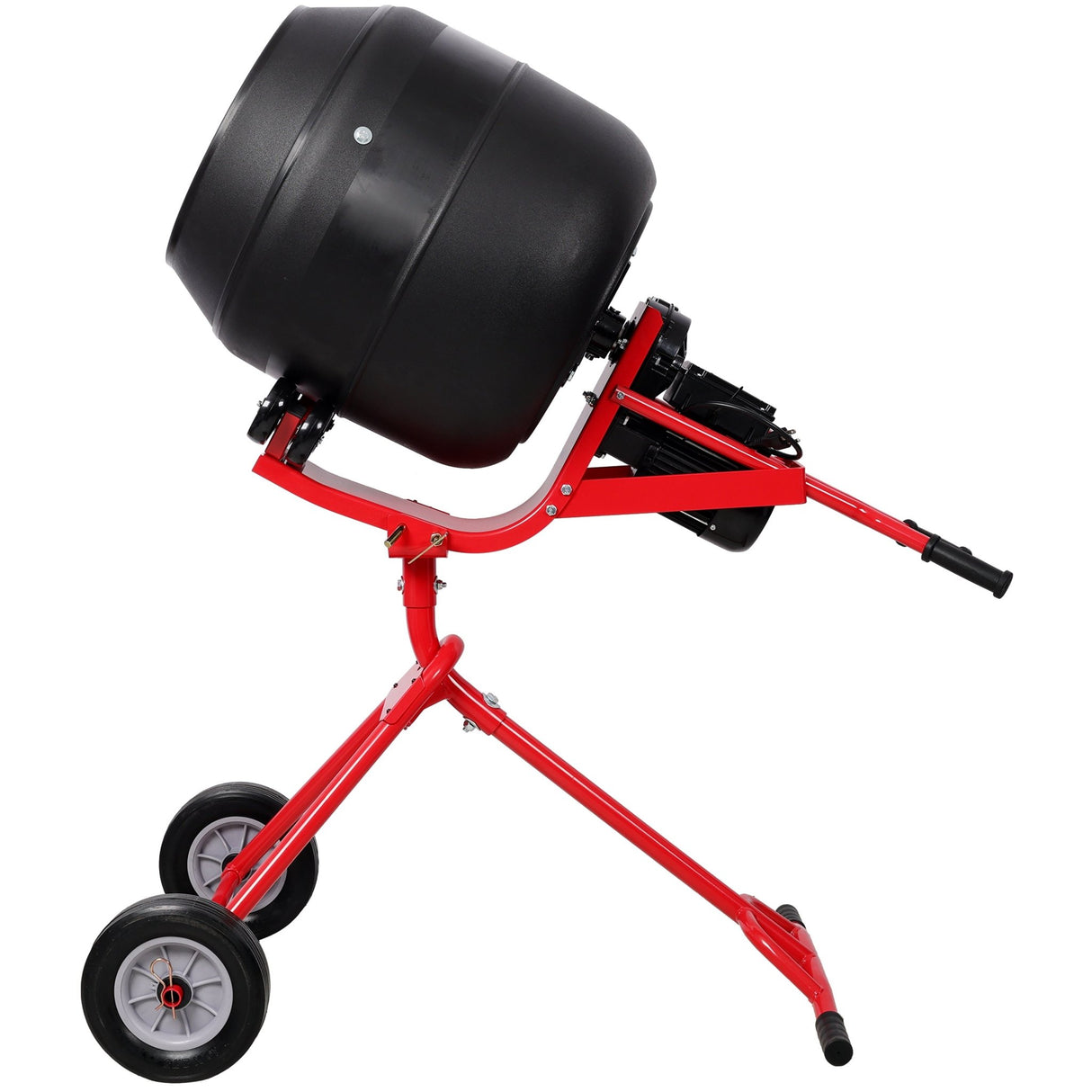 4.0 CUFT/110V Portable Electric Concrete Mixer Heavy Duty Power Cement Mixing Machine for Mortar Poly Drum 110V/60Hz ETL Certificated - Fab Heavy Parts