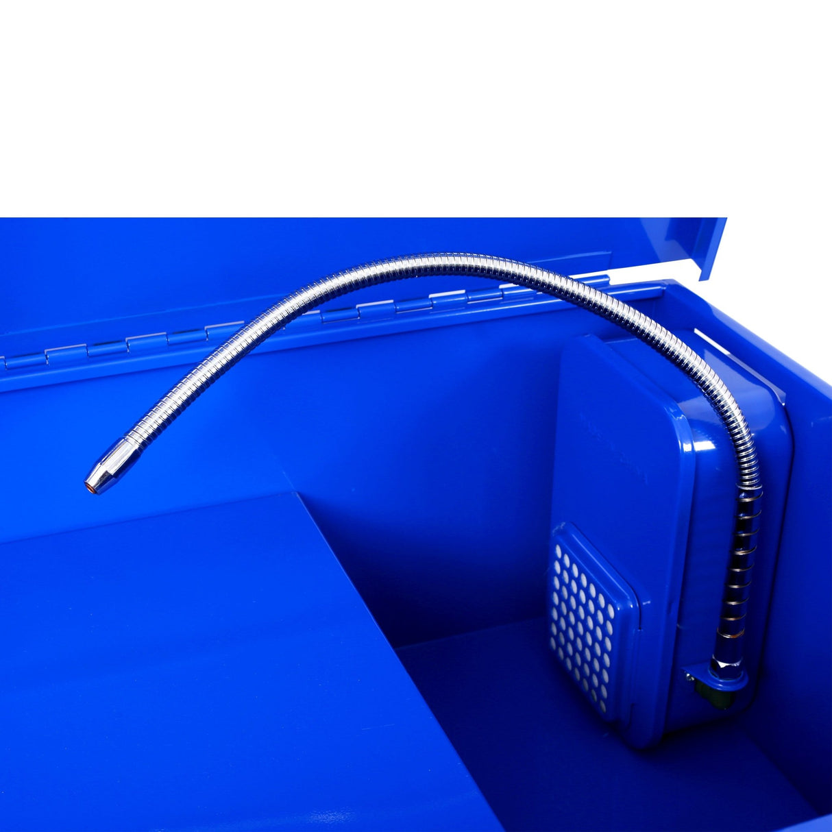 40 Gallon Parts Washer 24 Gallon Solvent Capacity 5 Gallon Per Minute Max Pump Output Heavy Duty Steel Powder Coated blue - Fab Heavy Parts