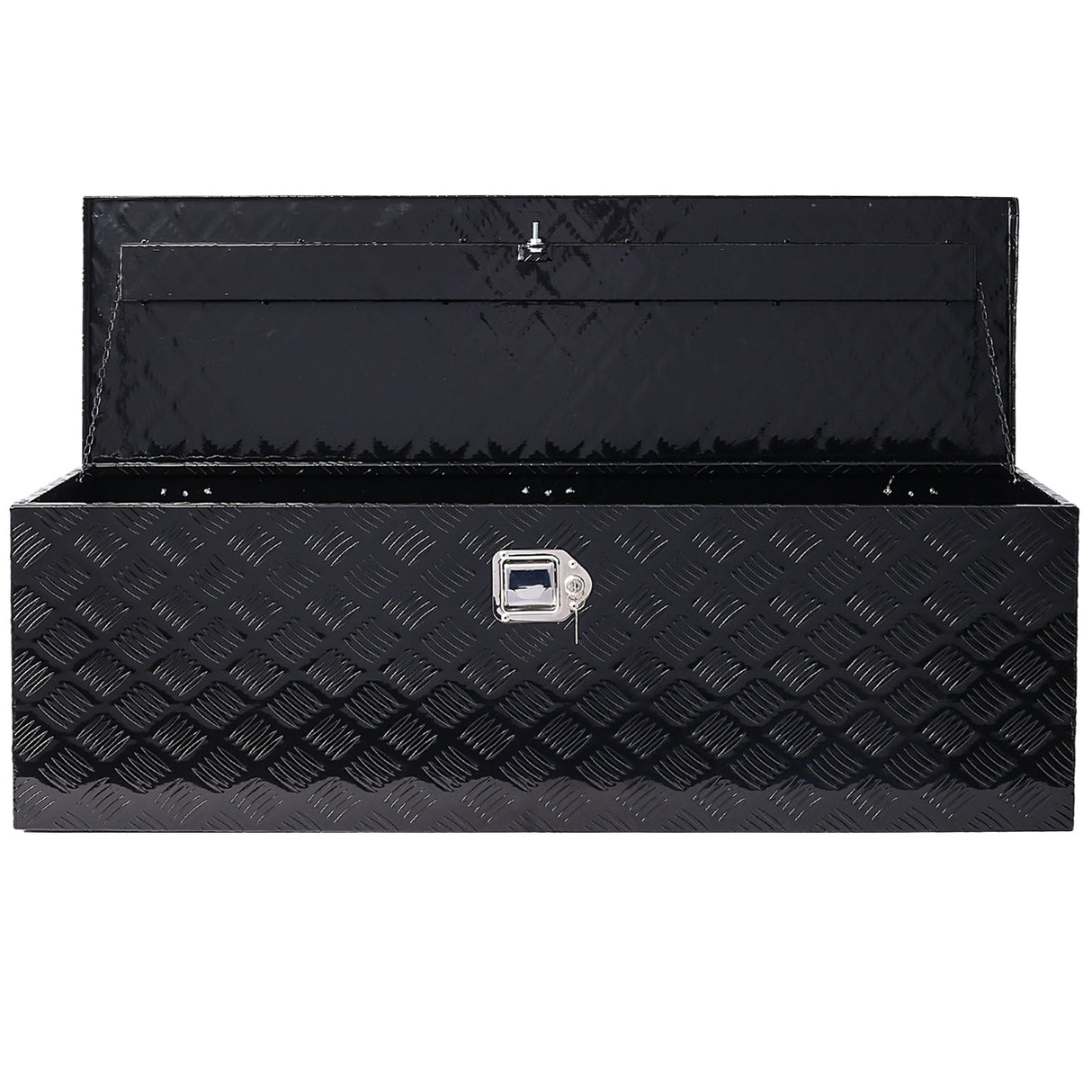 40 Inch Tool Box Aluminum Heavy Duty Tool Box w/ Lock Keys 48x15x15 inch - Black - Fab Heavy Parts