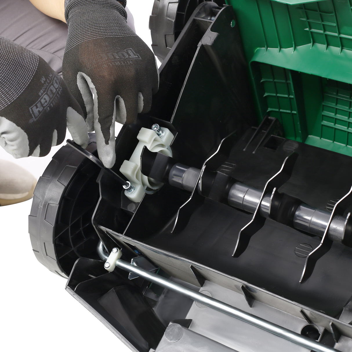 2-in-1 16Inch Electric Dethatcher Scarifier 15 Amp with Removable Collection Bag Extra Large 58QT