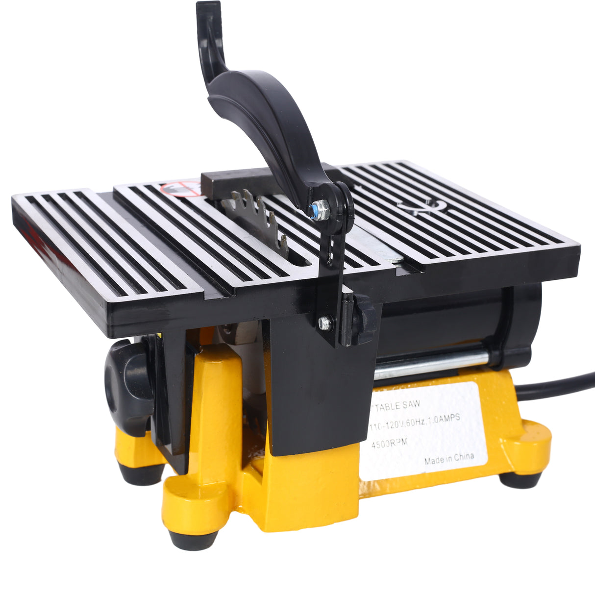 4" 90W Mini Table Saw Top Cut Off Miter Multifunctional Desktop w/ 3 Blades