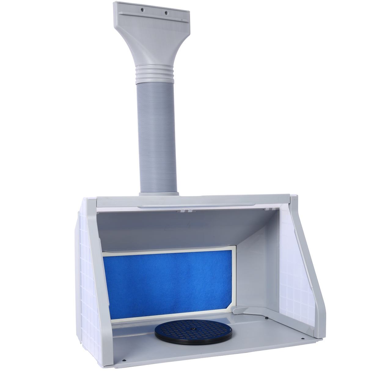 Portable Airbrush Paint Spray Booth Kit Pro Set with Turn Table Powerful Fan LED Spray Booth + Hose Dual Fans