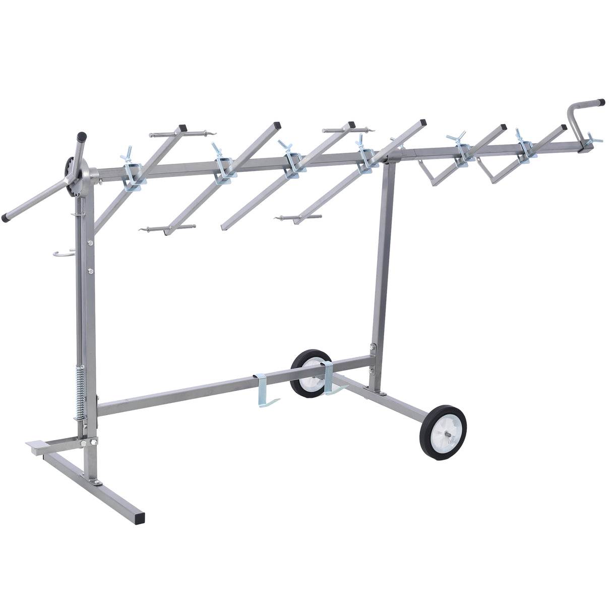 Auto Paint Stand Panel Hood Hanger Spray Rack 360º Rotating--Silver