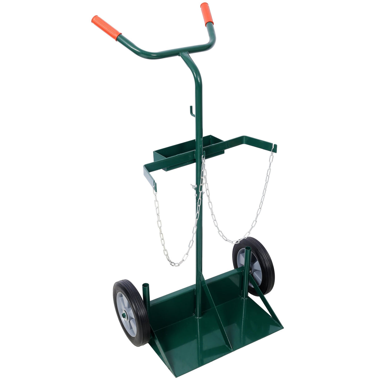 440lbs Capacity Cylinder Cart Welding Hand Truck Large Dual Oxygen Tank Dolly With 10 - Inch Solid Rubber Wheels - Fab Heavy Parts