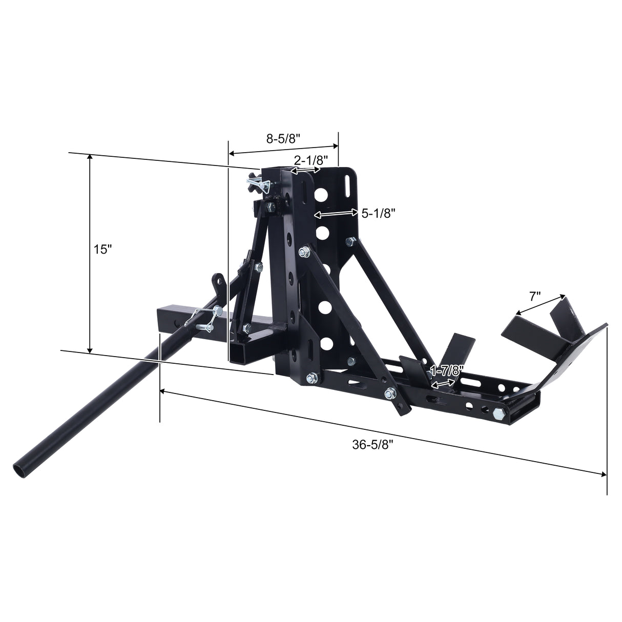 800LBS Motorcycle Trailer Hitch Scooter Hauler Mount Rack 2" Tow Carrier Receiver Heavy Duty Steel