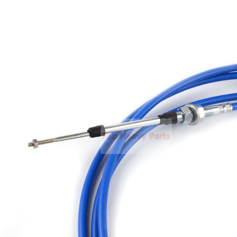 4.5M, 177" Throttle Cable Push Pull Cable With Control Handle for Excavators Loaders Tractors - Blue - Fab Heavy Parts