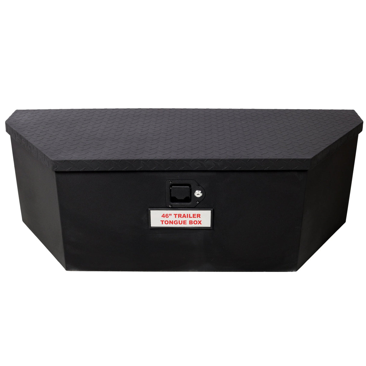 46“X18”X14.5“ Trailer Tongue Box with Lock and Keys Heavy Duty Steel 6.7 CUFT Capacity - Black - Fab Heavy Parts