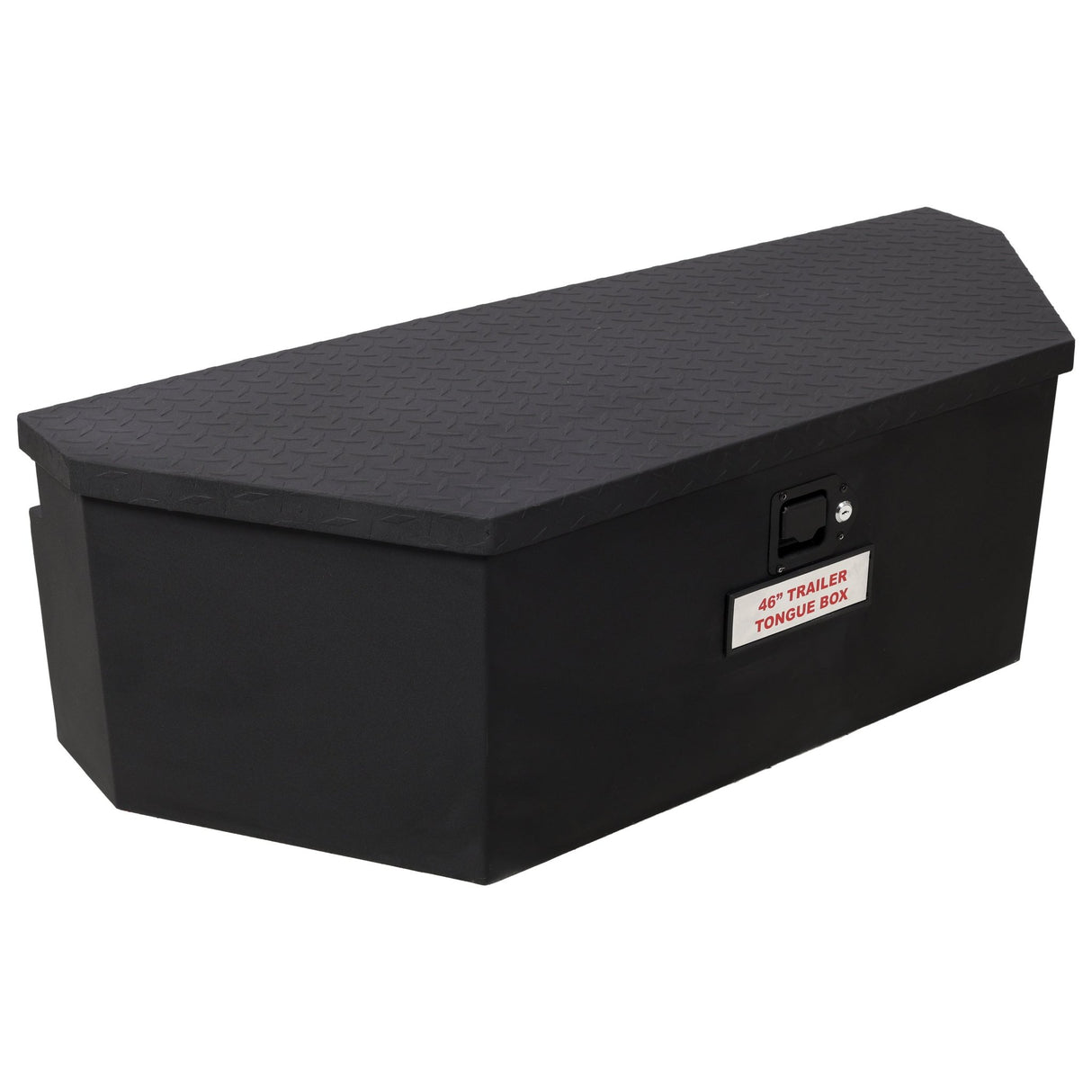 46“X18”X14.5“ Trailer Tongue Box with Lock and Keys Heavy Duty Steel 6.7 CUFT Capacity - Black - Fab Heavy Parts