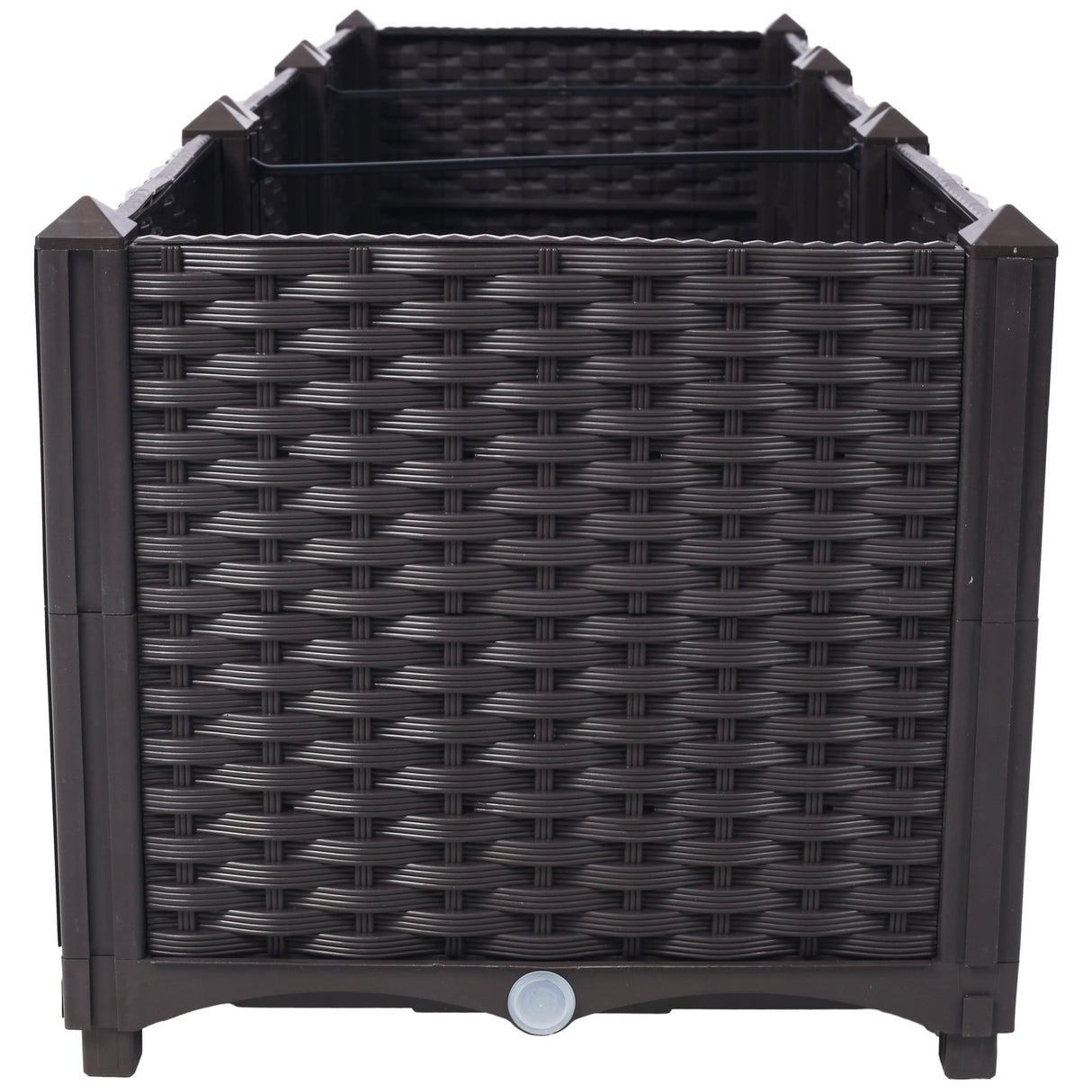47.2" L X 15.7" D X 14.7" H Deep Raised Garden Bed Plastic Planter Boxes for Vegetables Flowers Herbs and Succulents Self - Watering Raised - Brown - Fab Heavy Parts