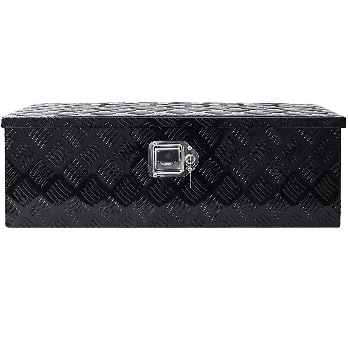 Caja de herramientas de aluminio de camión de 30 pulgadas Caja de herramientas pesadas con llaves de bloqueo-negro