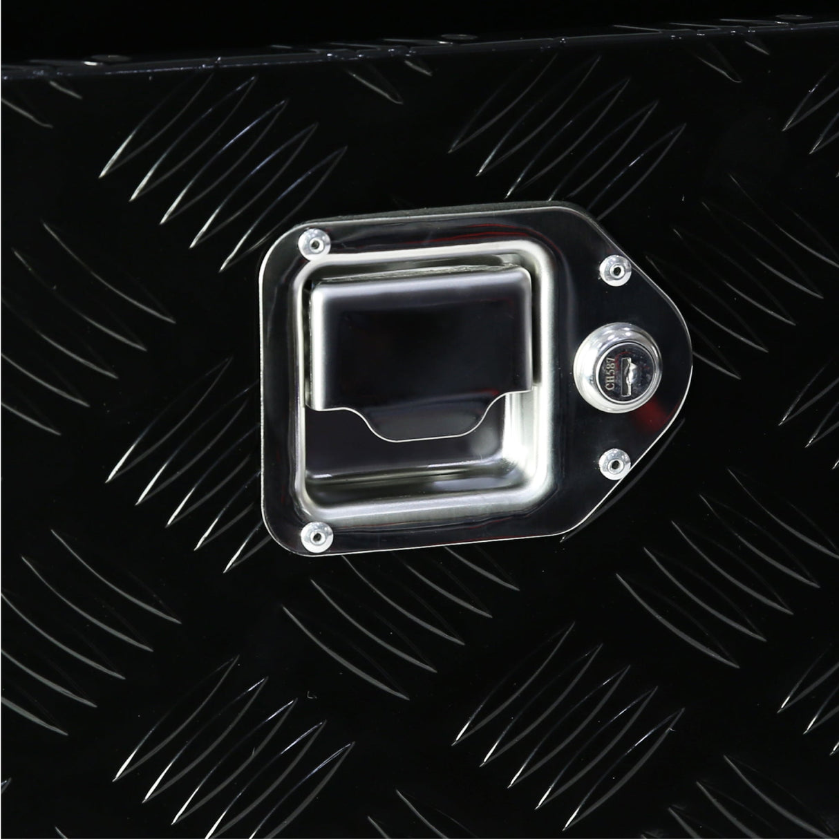 48 Inch Truck Box Heavy Duty Aluminum Stripes Plated Tool Long Box with Lock and Key 48"×15.2"×15.2" - Fab Heavy Parts