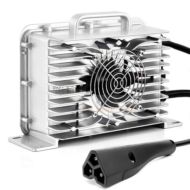 48V 15A Golf Cart Battery Charger 3 Pin Triangle Plug Fits for EZGO RXV TXT