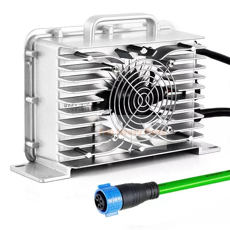 48V 22A Lithium Battery Charger w/ Convertible Plug Fits for EZGO Club Car Golf Cart - Fab Heavy Parts