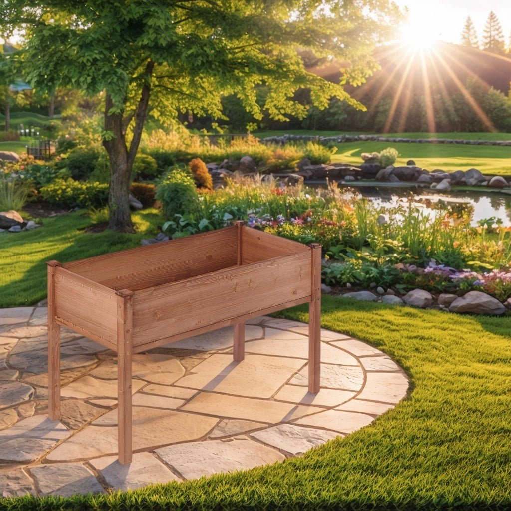48x24x30 inch Raised Garden Bed with Legs Elevated Wooden Planter Box - Fab Heavy Parts