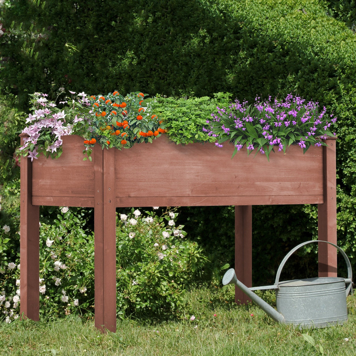 48x24x30 inch Raised Garden Bed with Legs Elevated Wooden Planter Box - Fab Heavy Parts