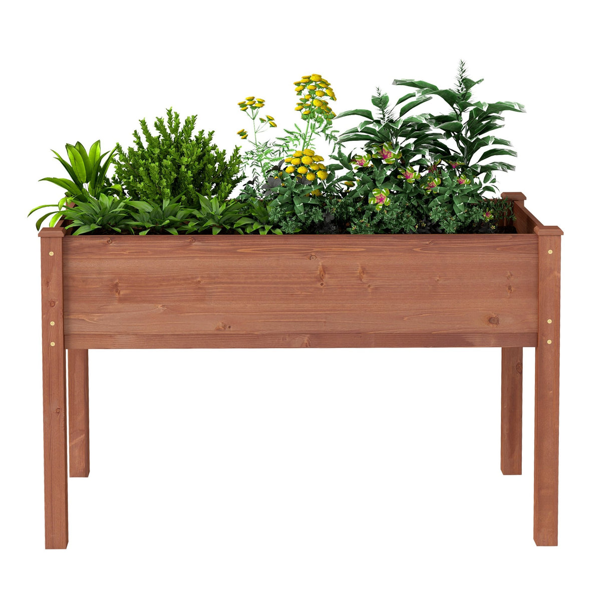 48x24x30 inch Raised Garden Bed with Legs Elevated Wooden Planter Box - Fab Heavy Parts