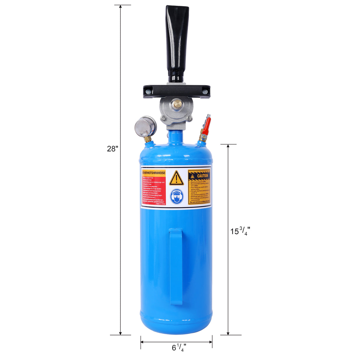 1.8Gal/7L Air Tire Bead Seater Blaster 120 PSI Handheld Bead Bazooka Portable Inflator Tool 85-116 PSI Operating Pressure