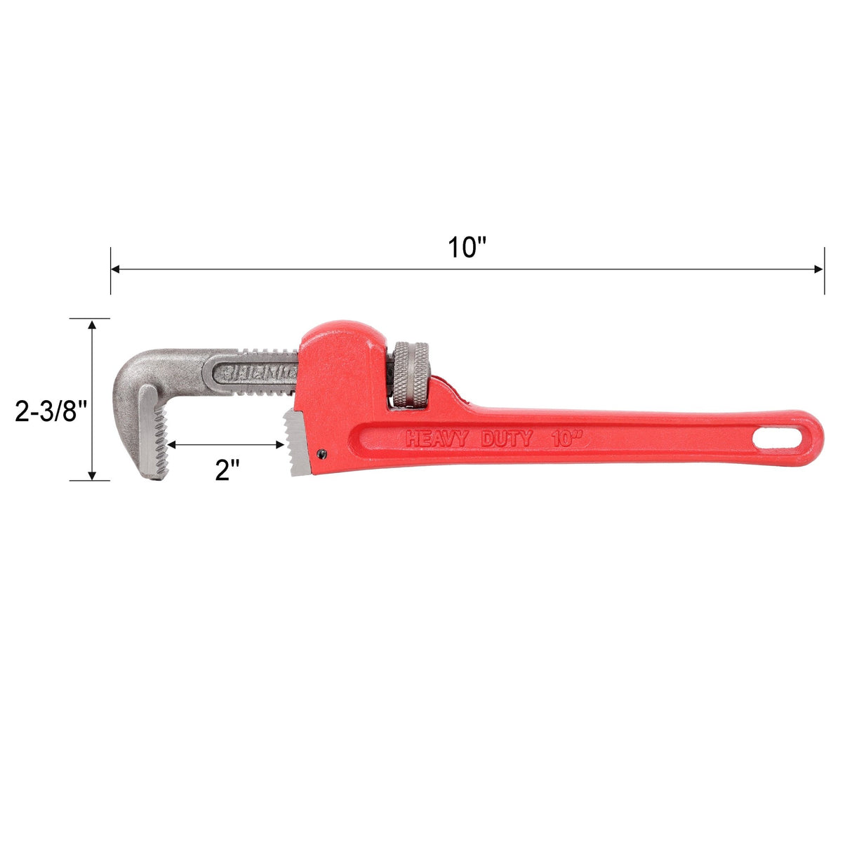 4Pcs 8&10&14&24 - inch Straight Heavy Duty Pipe Wrench Set Adjustable Alloy Steel Grip - Fab Heavy Parts