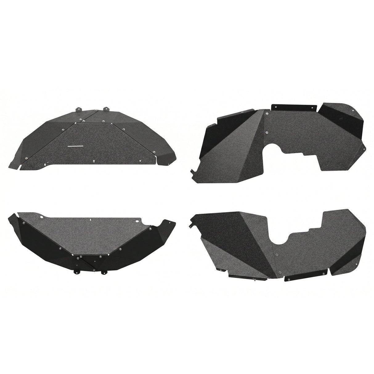 4PCS Black Front & Rear Inner Fender Liners Compatible with 2007-2018 Jeep Wrangler JK & JKU Unlimited (2/4 Doors) Steel Fenders Flares - Fab Heavy Parts