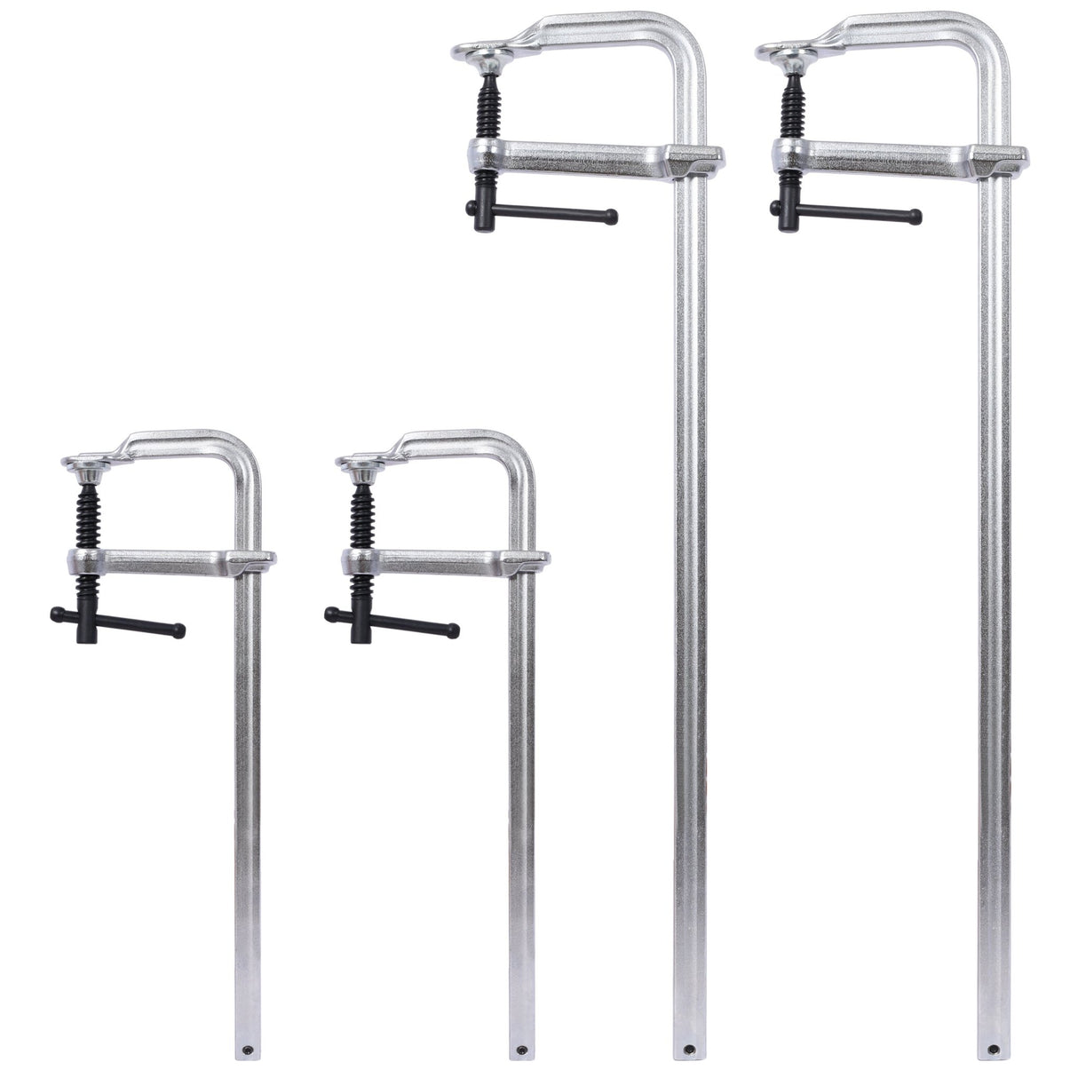 4Pcs Pack Bar Clamps Set Drop Forged Steel F Clamps 2Pcs 12 inch x 3 inch+ 2Pcs 24 inch x 4 - 3/4" - Fab Heavy Parts