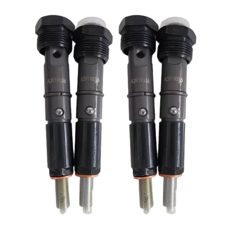 4Piece Fuel Injector 3919336 Fits for Cummins Engine 4 - 390 4T - 390 4BT 4BT3.9 4B 4B3.9 CASE Loader 85XT 570LXT 580L 580SK Tractor 550E 550G - Fab Heavy Parts