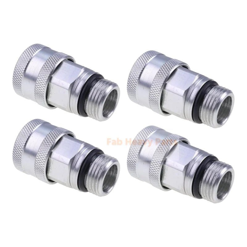 4X Hydraulic Couplers AM115139 Fits for John Deere 425 445 455 X700 X710 X720 X724 - Fab Heavy Parts