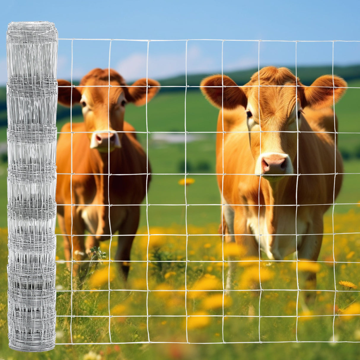 4x164 ft Advanced Weave Farm Enclosures Galvanized Farm Fence - Fab Heavy Parts