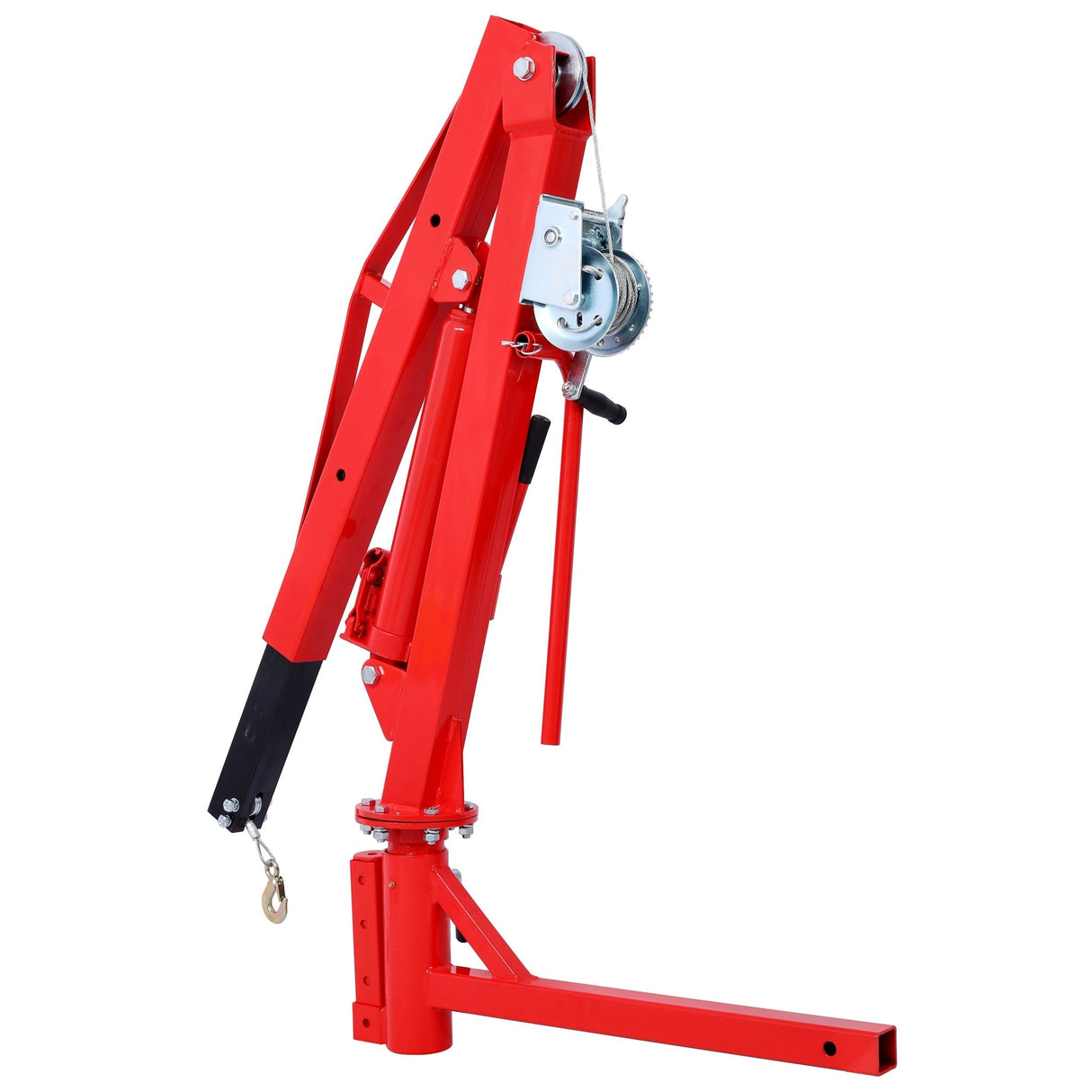 500Lb Pickup Truck Hydraulic PWC Dock Jib Engine Hoist Crane Hitch Mount Lift 2' - Red - Fab Heavy Parts