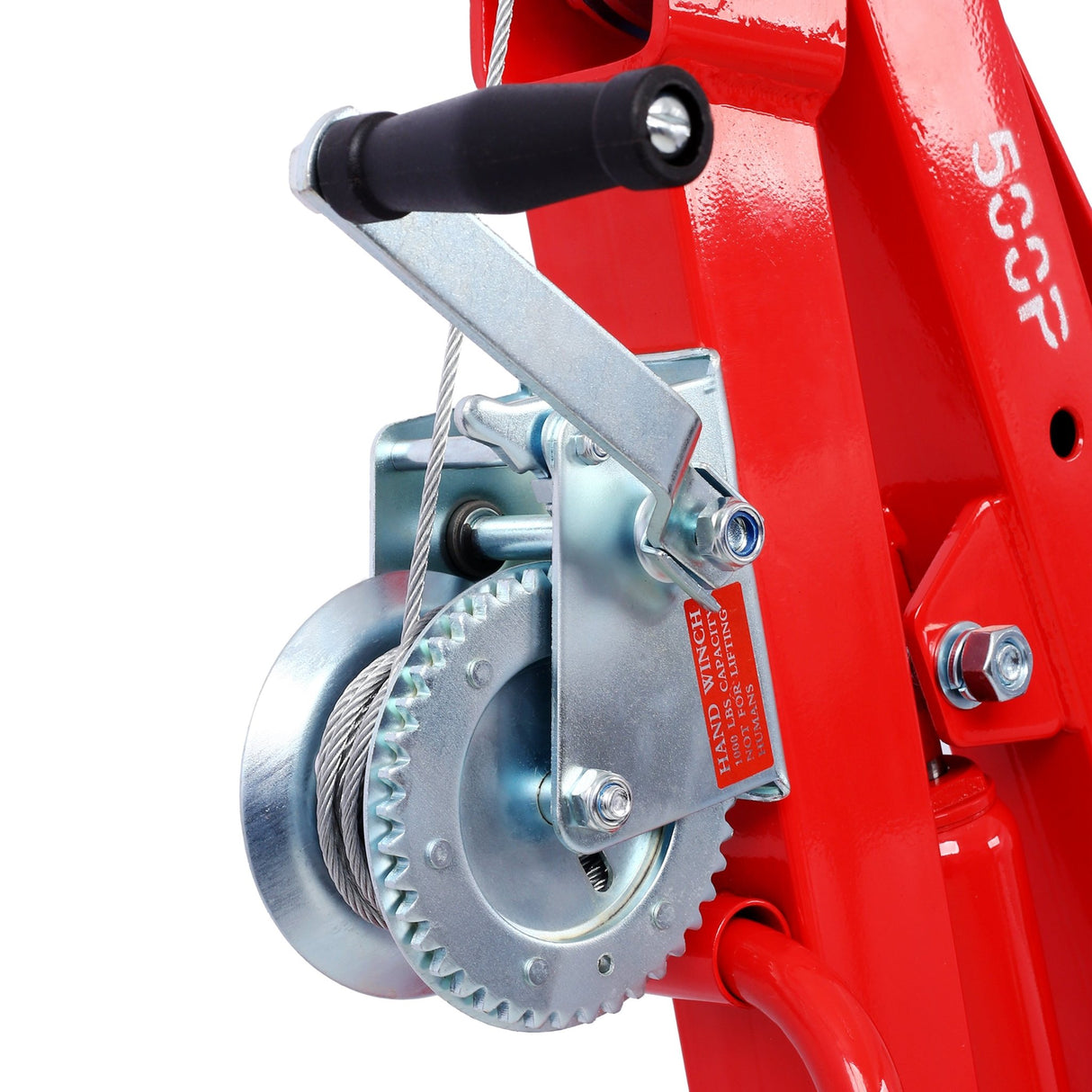 500Lb Pickup Truck Hydraulic PWC Dock Jib Engine Hoist Crane Hitch Mount Lift 2' - Red - Fab Heavy Parts