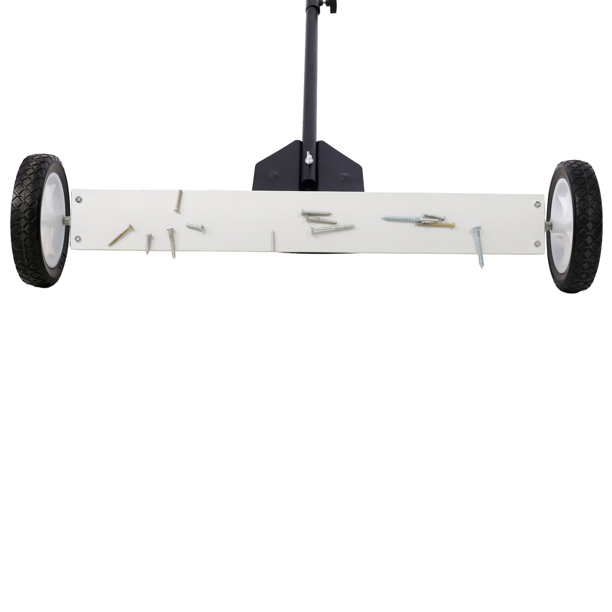 24'' Rolling Magnetic Pick-Up Sweeper Heavy Duty Push Type with Release 30 Lbs Capacity--Black and Silver