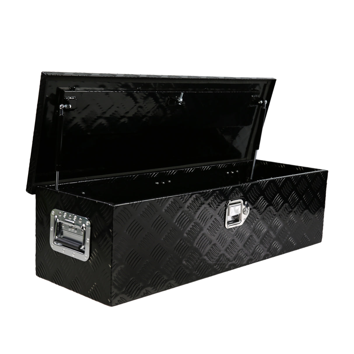 Aluminum Long Tool Box with Side Handle Lock and 2 Keys 38.8"×12.8"×10.4"