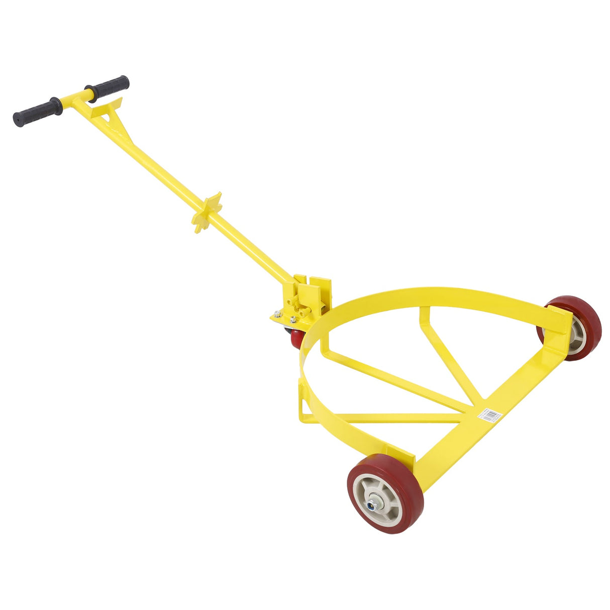 55 Gallon Low Profile Drum Dolly 1200 lb Capacity Steel - Yellow - Fab Heavy Parts