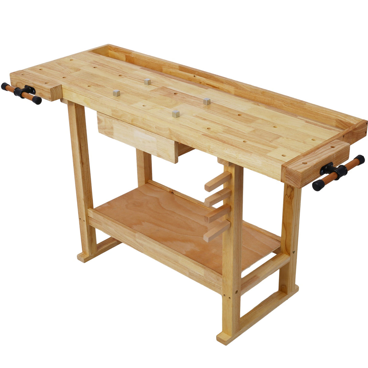 55 - Inch Wooden Workbench for Garage Workshop and Home - Fab Heavy Parts