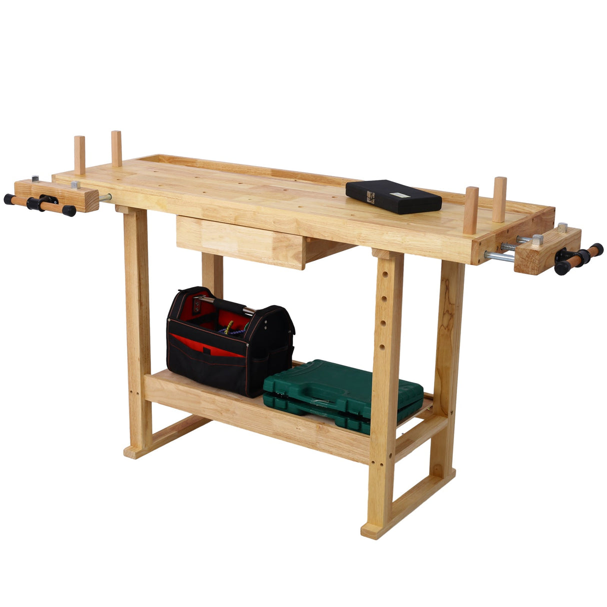 55 - Inch Wooden Workbench for Garage Workshop and Home - Fab Heavy Parts